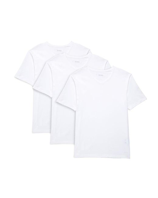 BOSS by HUGO BOSS 3pack Vneck Undershirts in White for Men Lyst UK