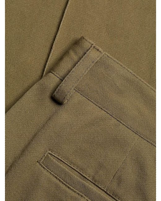 ATM Natural Cotton-Blend Twill Flare Pants