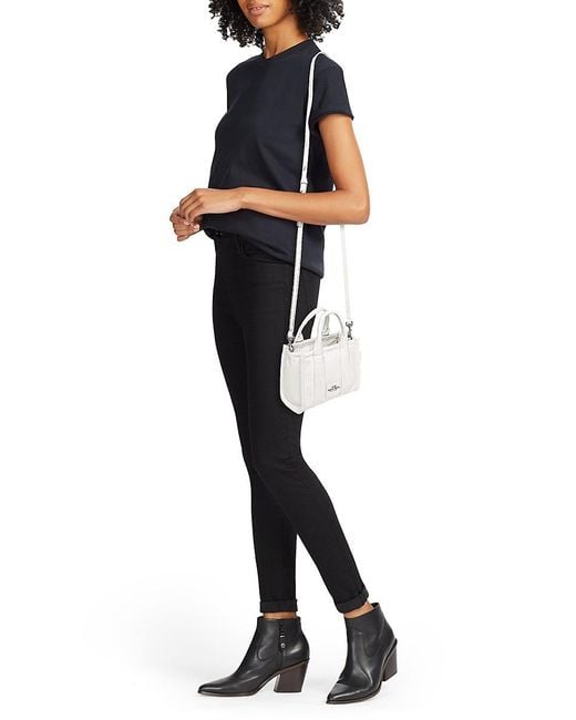 Marc Jacobs White Mini The Tote Bag Leather Tote