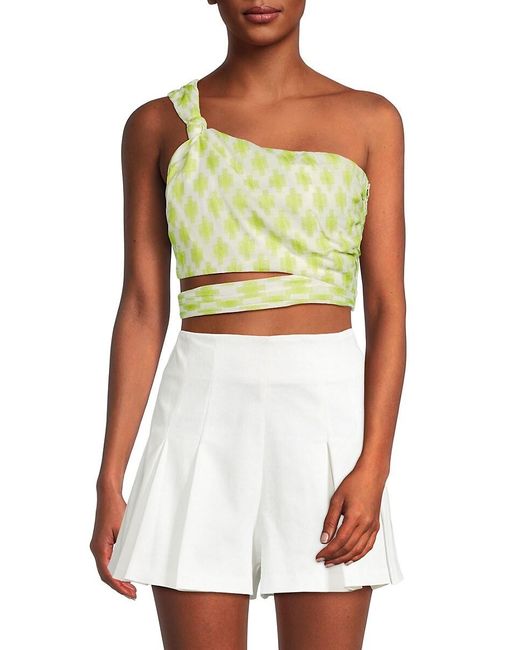 AMUR Green Oak Print Crop Top