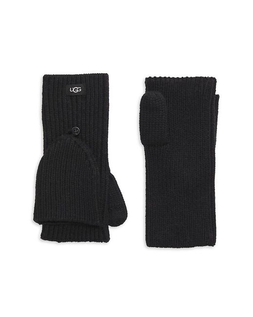 Ugg Black Knit Flip Mittens