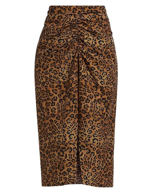 Robert Graham Brown Brynn Leopard-Print Skirt