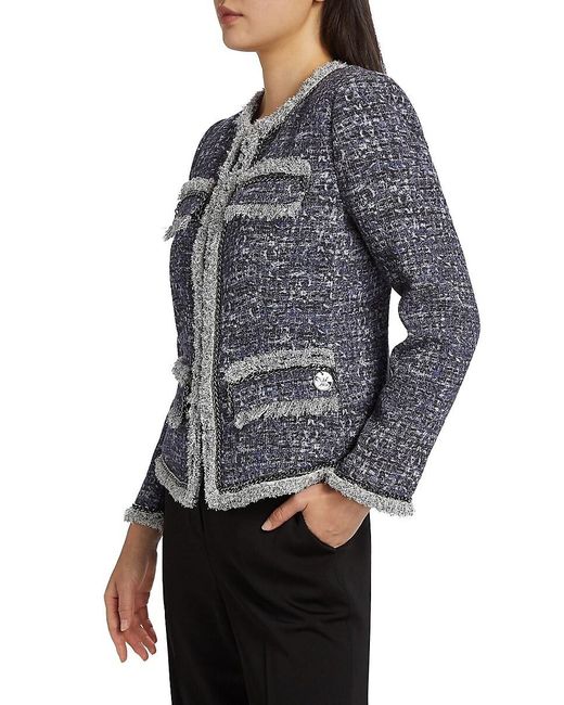 Kobi Halperin Gray Keaton Tweed Single-Breasted Jacket