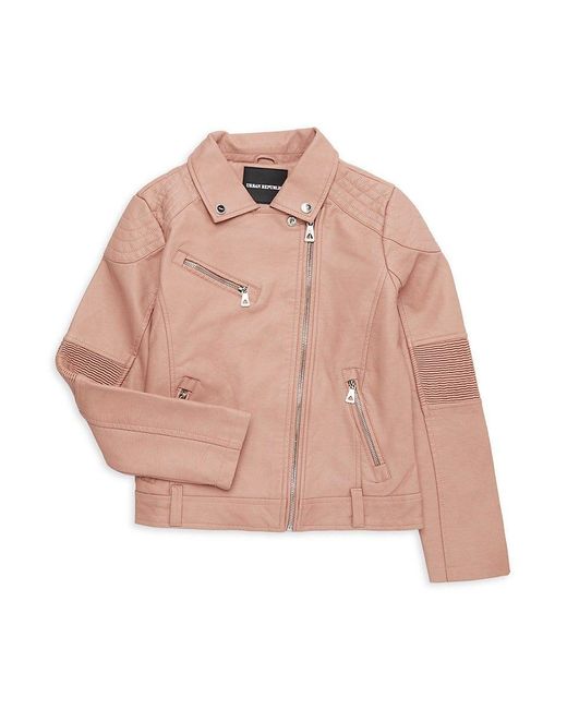 Urban Republic Pink Little Girl's Faux Leather Jacket
