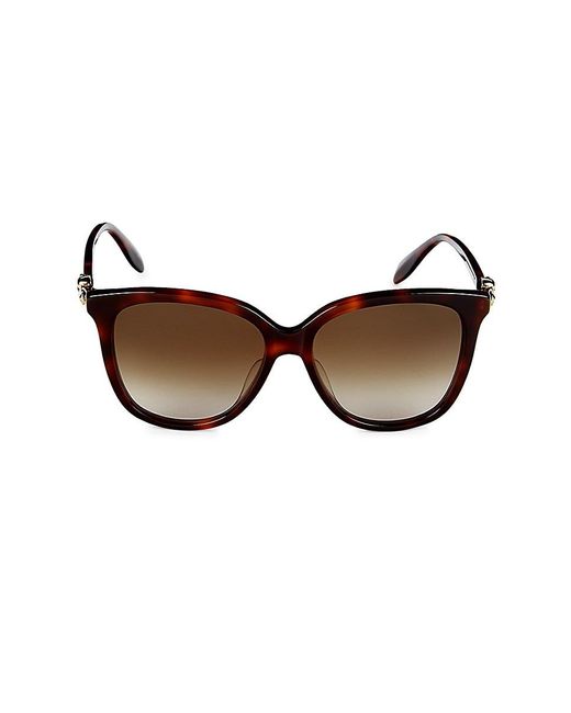 Alexander McQueen Brown 57mm Sqaure Sunglasses