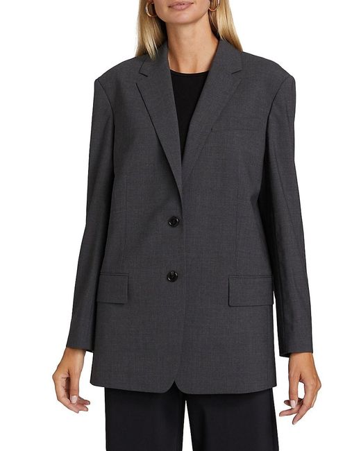 Theory Gray Wool Single-Breasted Sport Jacket