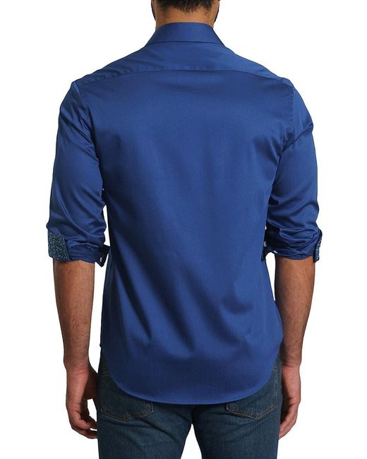 Jared Lang Blue 'Pima Cotton Blend Shirt for men