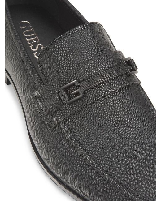 Guess Black Hollas Logo Bit Loafers for men