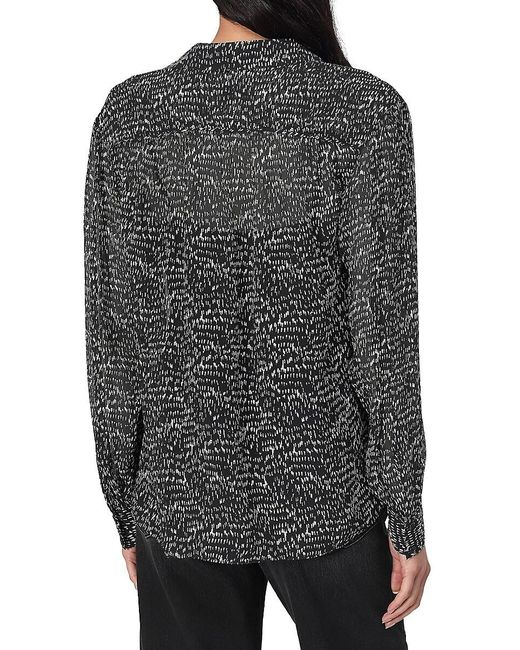 Rag & Bone Gray Emmy Silk-Blend Top