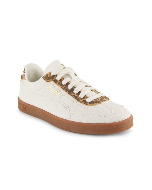 PUMA White Club Ii Era Leather Low-Top Sneakers