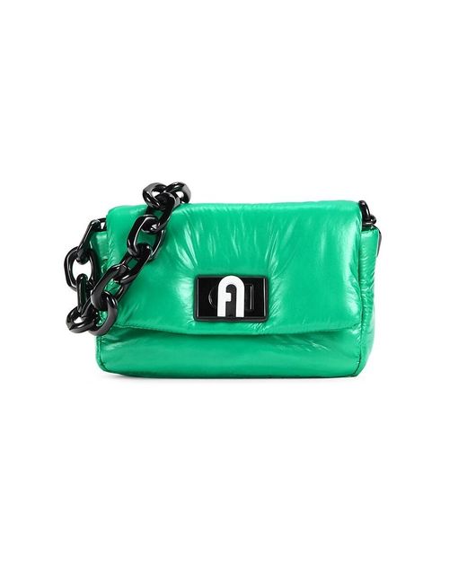 Furla Green Puff Chain Shoulder Bag