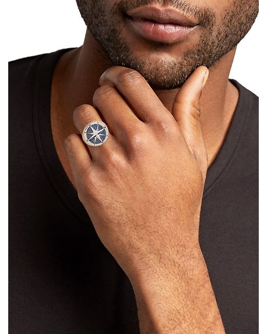 Effy Metallic Sterling Silver & Sapphire Ring for men