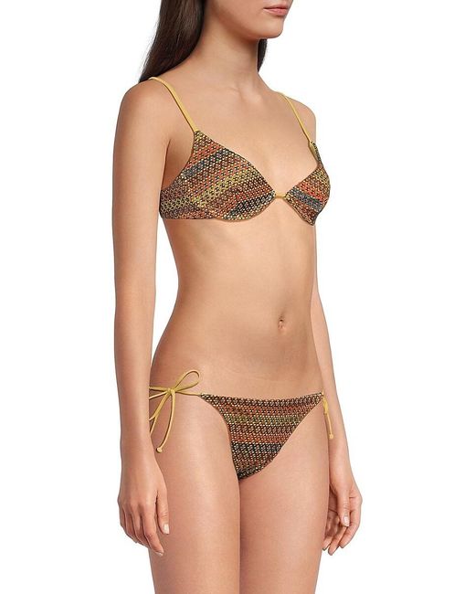 Onia Natural Liana Printed Bikini Top