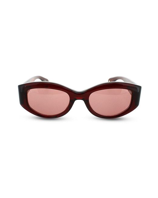 Garrett Leight Pink Retro Biggie 49Mm Rectangle Sunglasses