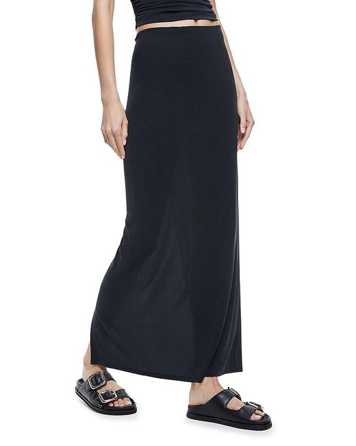 Alice + Olivia Black Agatha Jersey Maxi Skirt