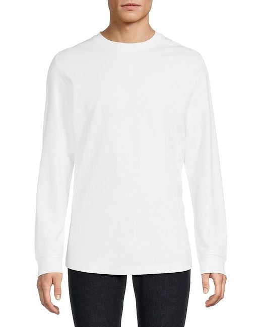 Theory White Ryder Crewneck Sweater for men