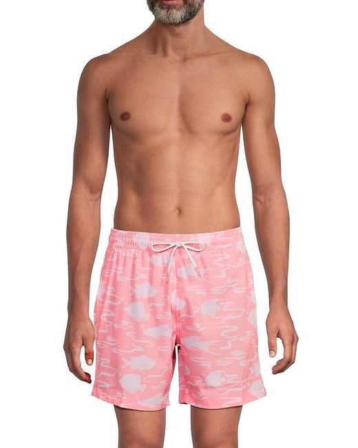 Trunks Surf & Swim Red Sano Printed Swim Shorts for men