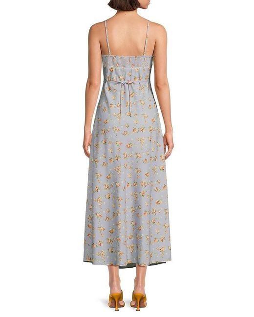 WeWoreWhat Gray Cami Floral Maxi Dress