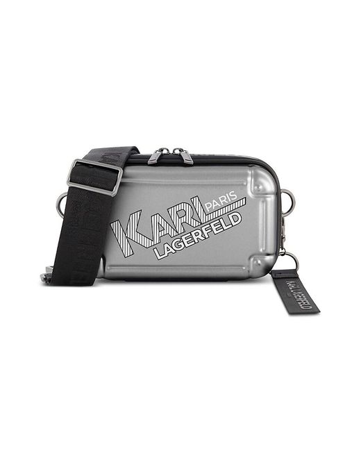 Karl Lagerfeld Black Logo Crossbody Bag for men