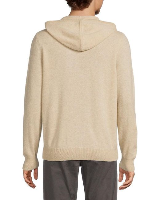 Saks Fifth Avenue Blue 100% Cashmere Lounge Full Zip Hoodie for men