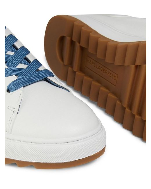 Karl Lagerfeld White Logo Low-top Sneakers for men