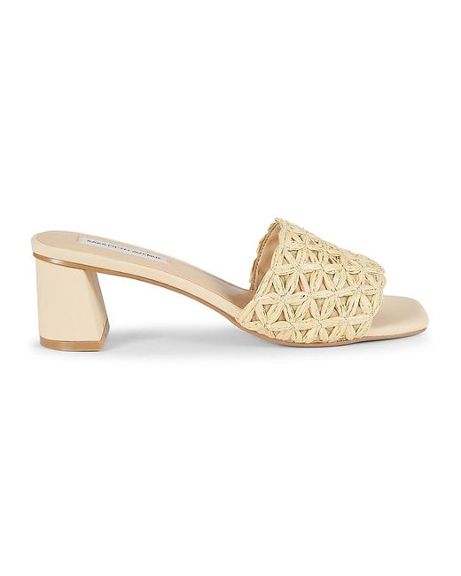 Saks Fifth Avenue Natural Ivy Floral Textured Sandals