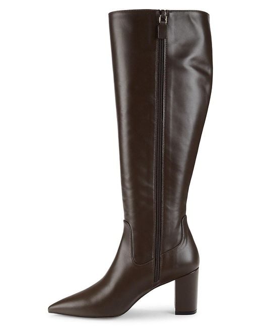 Stuart Weitzman Studded knee-high Leather Boots - Farfetch