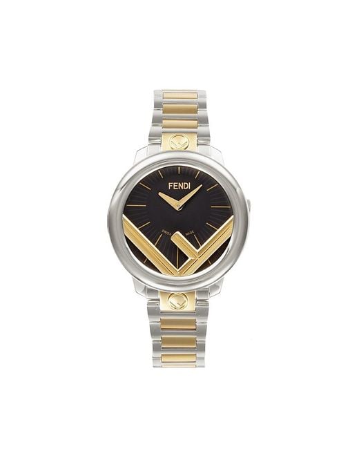 Fendi White Run Away Two-Tone Stainelss Steel Bracelet Watch/36Mm