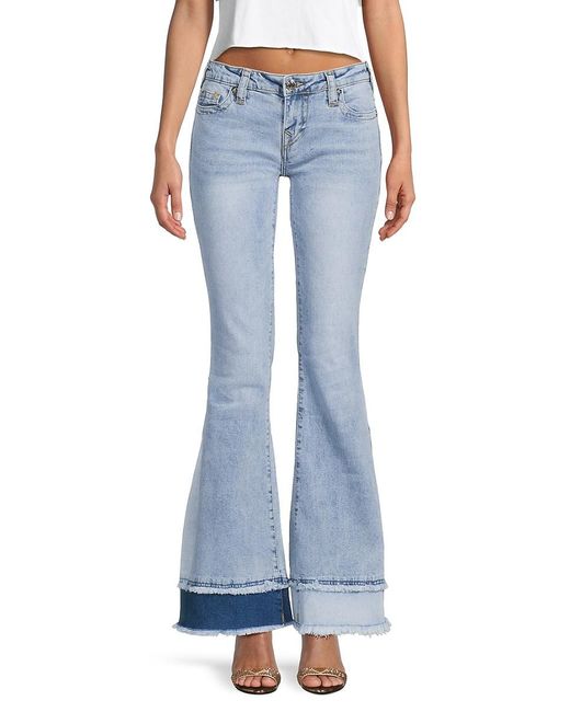 True Religion Blue Carrie Low Rise Flare Jeans