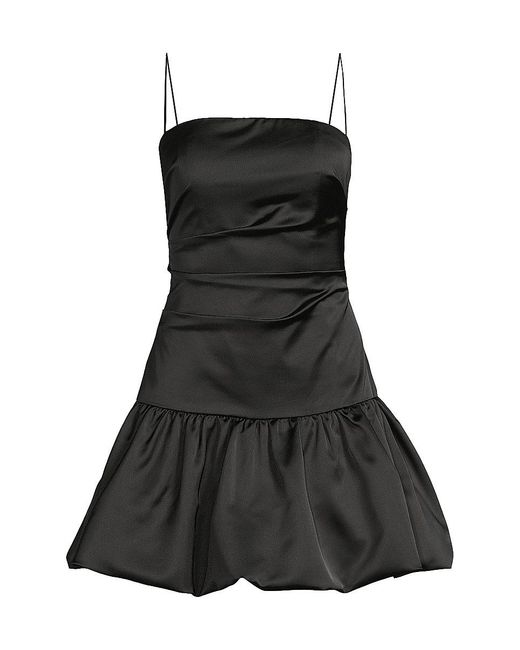Emanuel Ungaro Black Willow Bubble-Skirt Minidress