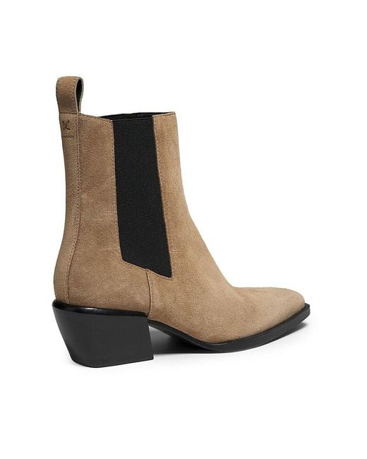 Rag Bone Women's White Joni 50Mm Suede Chelsea Boots