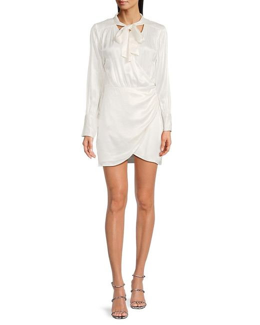 Third Form White Magnetic Cutout Tulip Hem Minidress
