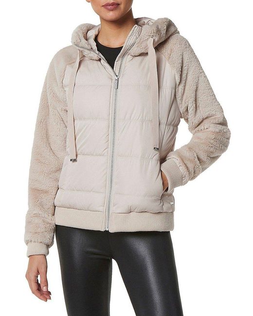 Andrew Marc Faux Fur Hooded Puffer Jacket in Black Lyst