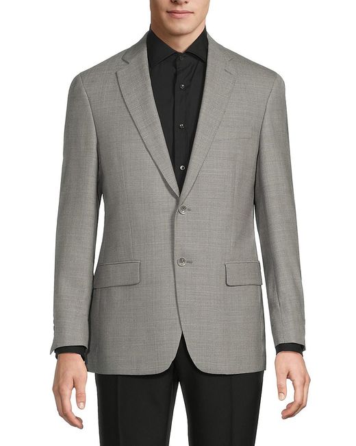 Hart Schaffner Marx Gray Wool Textured Blazer for men