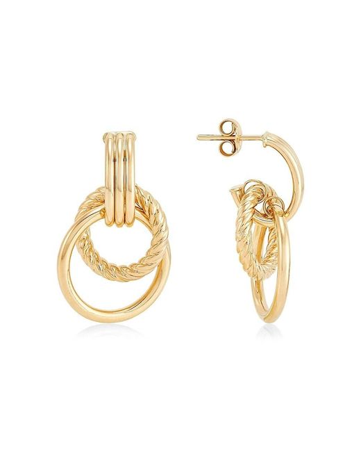 Saks Fifth Avenue Metallic 14K Doorknocker Hoop Earrings