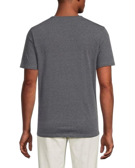 Kenneth Cole Gray Heathered Henley Shirt for men