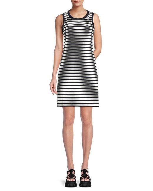 Tommy Hilfiger Multicolor Striped Cotton-Blend Tank Minidress