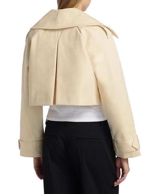 Toccin Natural Tommy Cropped Trench Jacket