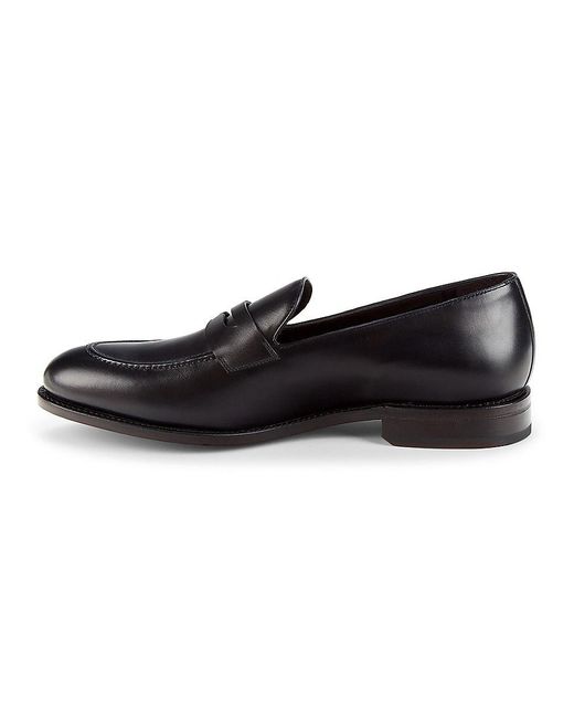 Nettleton Black Edward Leather Penny Loafers for men