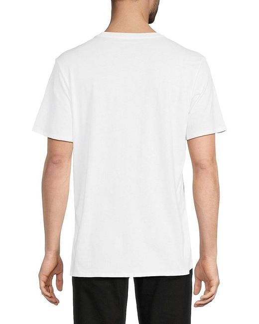 Karl Lagerfeld White Logo Graphic T-Shirt for men