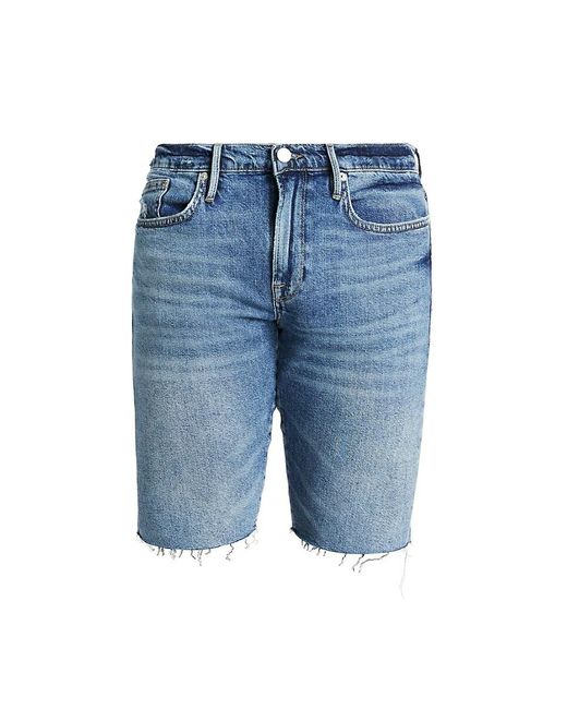 FRAME Blue L Homme Cut Off Denim Shorts for men