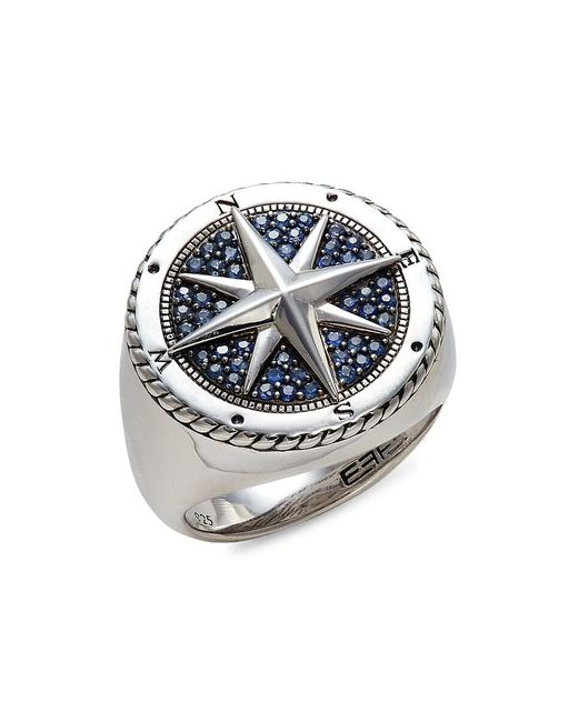 Effy Metallic Sterling Silver & Sapphire Ring for men