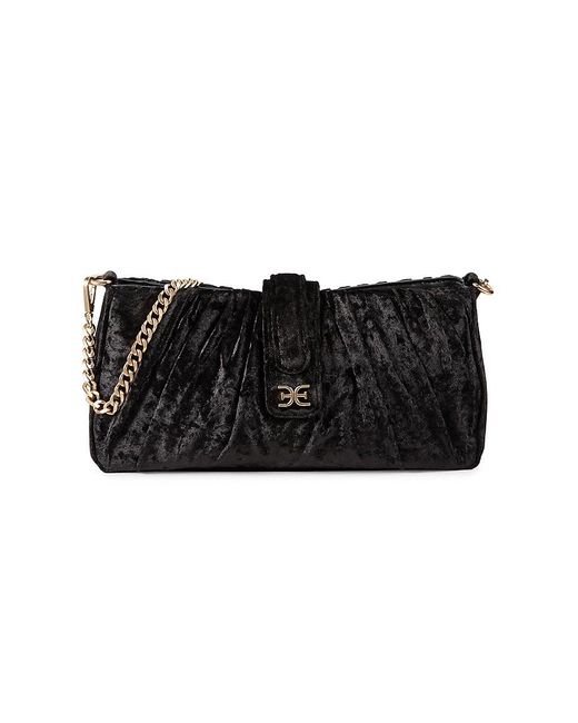 Sam Edelman Black Ellie Textured Convertible Clutch
