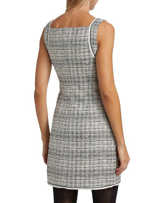 Kobi Halperin Gray Hallie Metallic Tweed Minidress