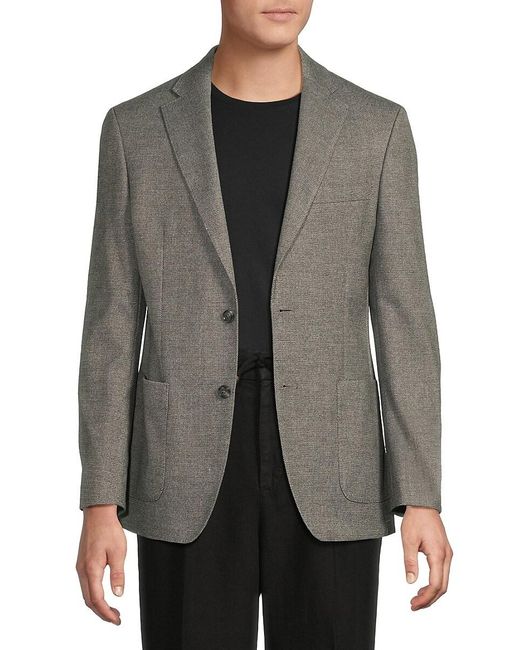 Tommy Hilfiger Gray Wool-Blend Modern-Fit Sport Coat for men