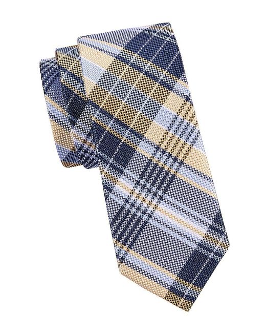 Ben Sherman Blue Plaid Silk Tie for men