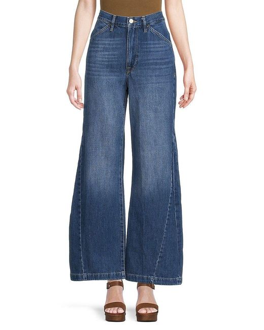 FRAME Le Baggy Palazzo Jeans in Blue | Lyst