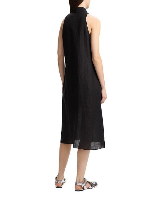 Theory Blue Chambray Button-Front Shirtdress