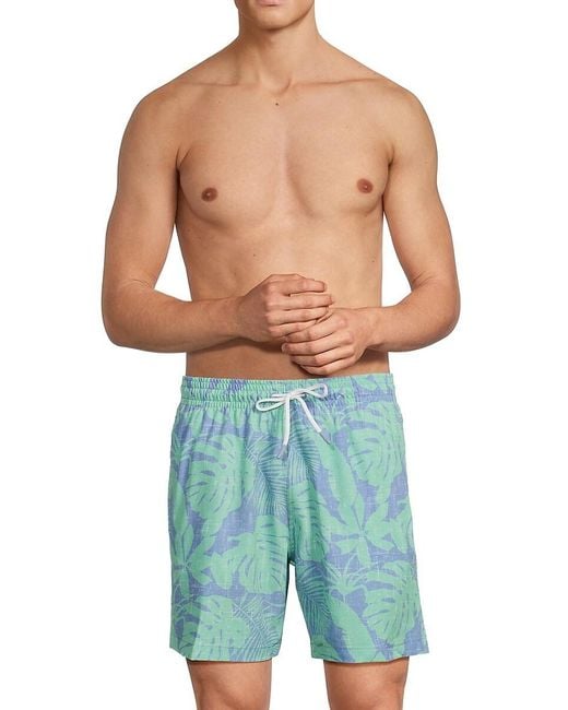 Trunks Surf & Swim Blue Sano Print Swim Shorts for men
