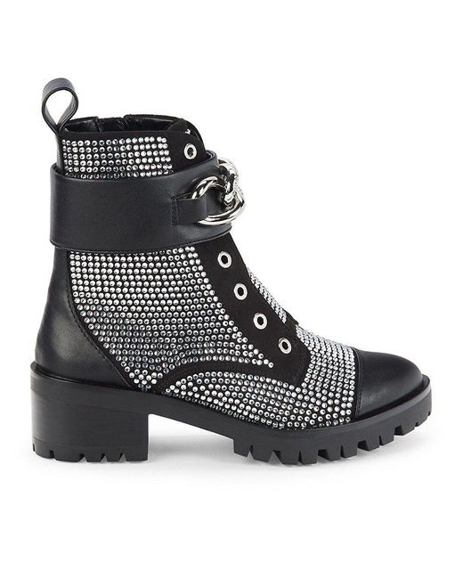Karl Lagerfeld Pepper Embellished Boots in Black | Lyst